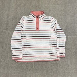 FAT FACE AIRLIE STRIPED  SWEATSHIRT WOMENS LARGE 12 WHITE